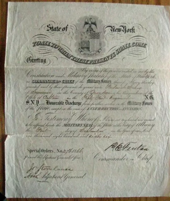 Civil War Syracuse New York Invasion And Insurrection Discharge Civil War Syracuse New York Invasion And Insurrection Discharge
