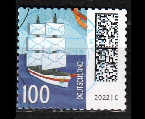 Bund BRD Welt der Briefe 100 ct SK Briefsegler - Mi. 3653 gestempelt
