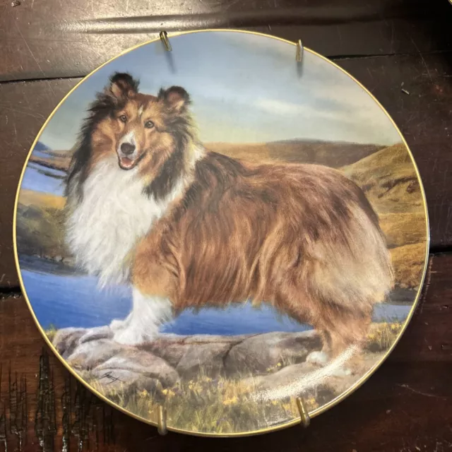 DANBURY MINT"SUMMER OUTING" SHETLAND SHEEPGOGS PLATE by EDWARD ALDRICH