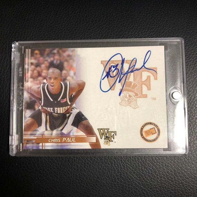 2005 Press Pass Chris Paul Wake Forest University Auto From Japan