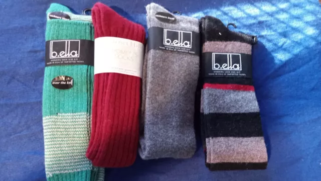 NEW B. Ella Garnett Hill Lot Of 4x Women's Cashmere Wool Knee High Socks NEW B. Ella Garnett Hill Lot Of 4x Women's Cashmere Wool Knee High Socks