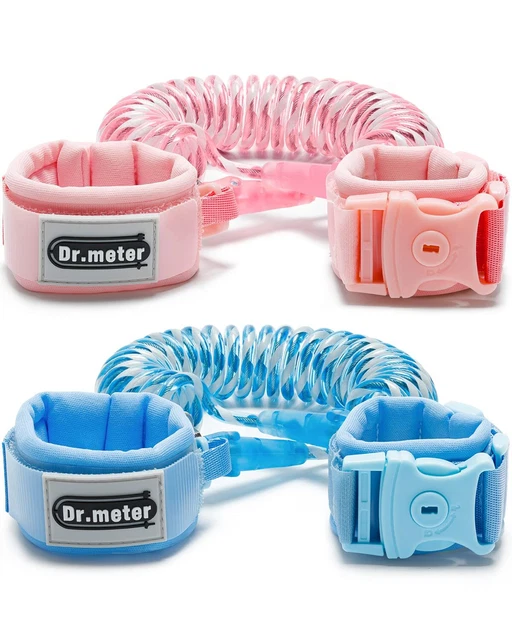 Anti Lost Wrist Link 2 Pack Toddler Safety Leash with Key Lock Reflective Child
