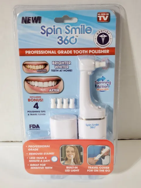 Pulidor de dientes Spin Smile 360 grado profesional como se ve en la televisión - ¡Nuevo!