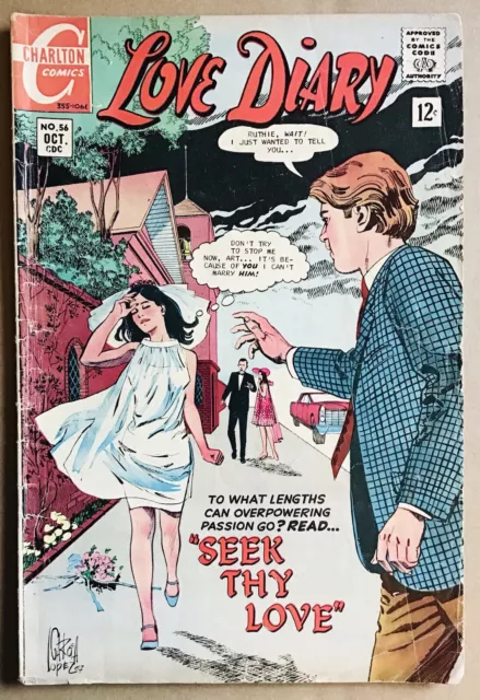 Love Diary #56 (1968) Silver-Age Romance; Charlton Comics; VG