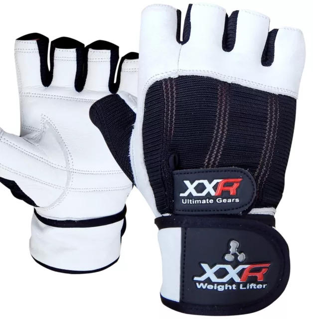 Weight Lifting Gloves Leather XXR Max  Fitness Strengthen Training Workout wrist