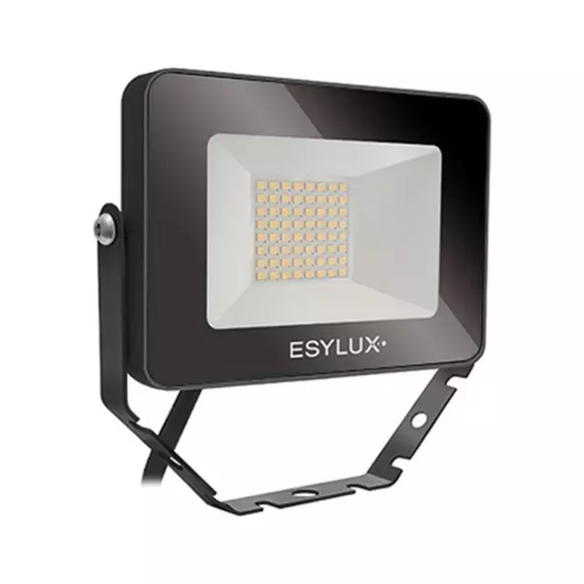 Esylux LED-Strahler 10W OFL/AFL BASIC 3000K sw 1LED 1000lm IP65 mt Konv breitstr