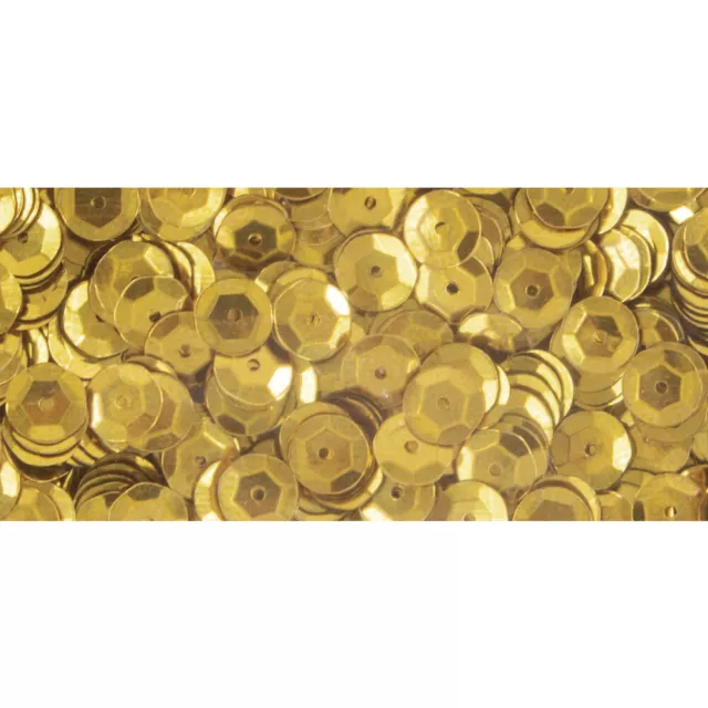 Lentejuelas Oro Amarillo Ø 6 MM Hinchado Caja 6G Lavable