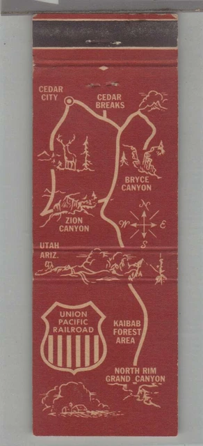 Matchbook Cover - Railroad - Union Pacific Railroad Kaibab Forest Area