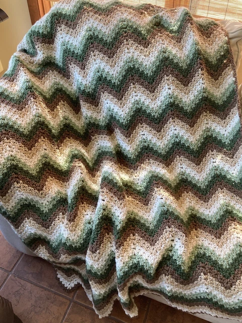handmade crochet afghan / throw blanket new