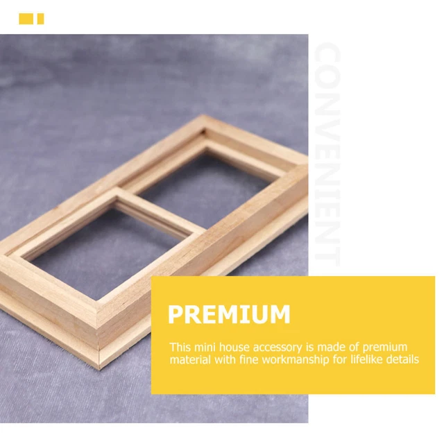 1 Set Holz Dekorative Schöne Puppe Fenster Für Decor Kinder 8