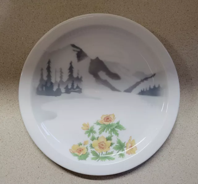 SYRACUSE Great Northern Railroad Mountains & Flowers Restaurant Ware Plate 7.25"