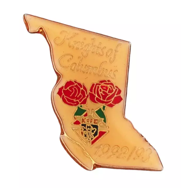1993 ROSES Knights Of Columbus Lapel Hat Jacket Pin K of C