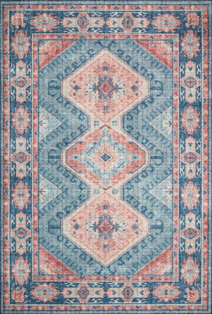 Loloi II Skye Turquoise 6'-0" x 6'-0" Round Area Rugs SKYESKY-03TQTC600R