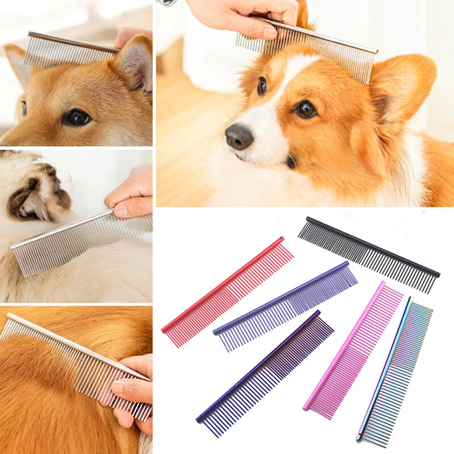 Pet Dog Puppy Cat Comb Brush Stainless Steel Hair Trimmer Grooming Flea Comb