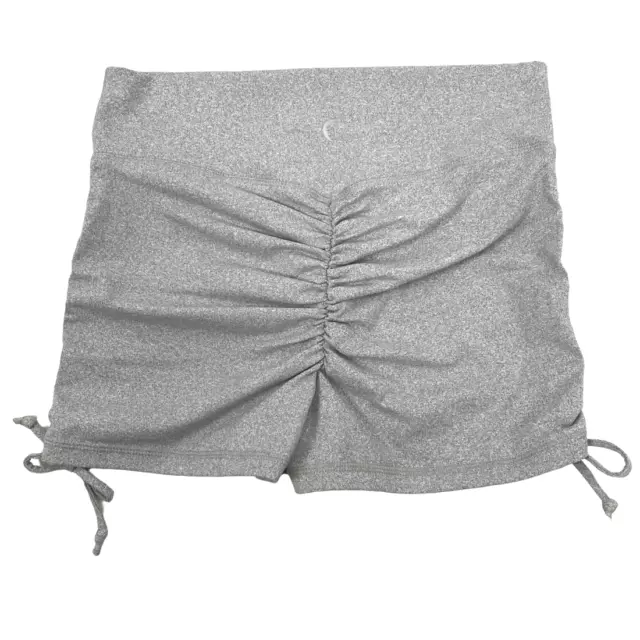 Zyia Active Booty Shorts Scrunch Gray Athletic Nylon Blend Women's Large