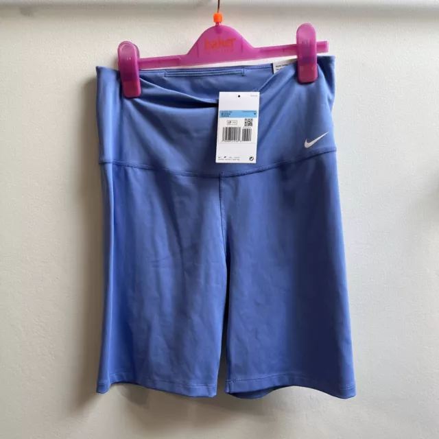 Neu Nike 7 Zoll blaue Fahrradshorts mit Etikett blau Größe Medium 12