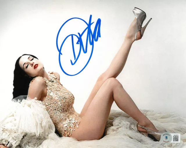 Dita Von Teese Signed Autograph 8X10 Photo Beckett BAS The Queen Of Burlesque