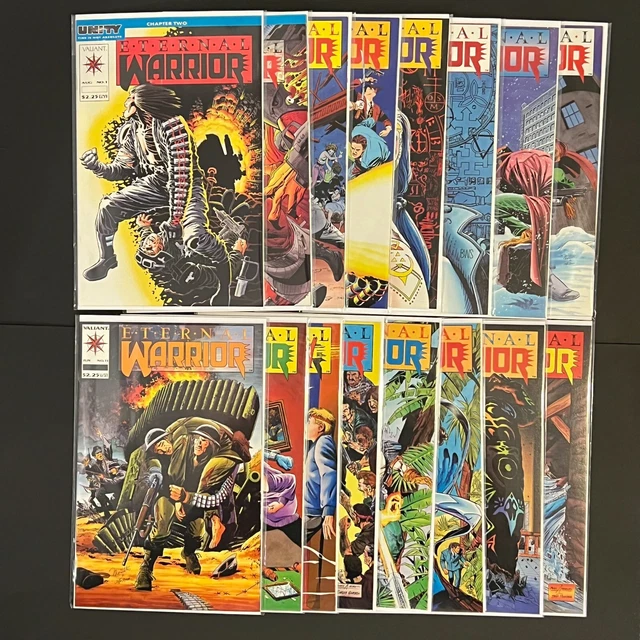 Eternal Warrior 1-3, 5-7, 9-18 Lot/Run NM Range - Valiant - 1992