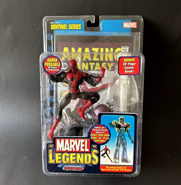 MARVEL LEGENDS Series Sentinel SPIDERMAN 1st Appearance PVC figure 16cm Toy Biz