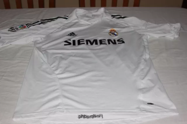Camiseta Del Real Madrid 2005-2006 Adidas T/L Publicidad Siemens Dorsal 5 Zidane