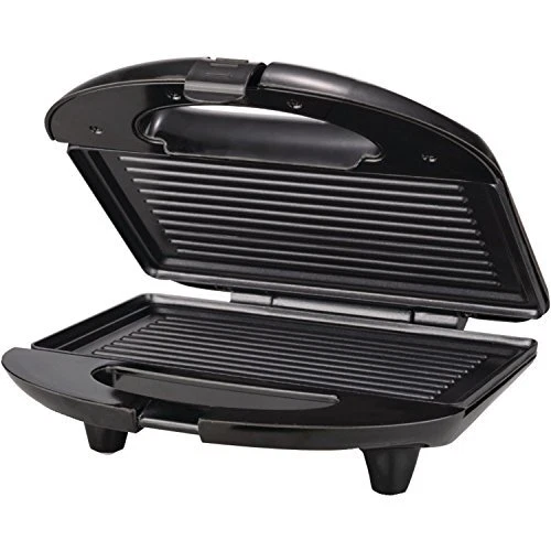 Panini Press and Sandwich Maker Non-Stick, 9.75" x 9.75" x 3.75", Black