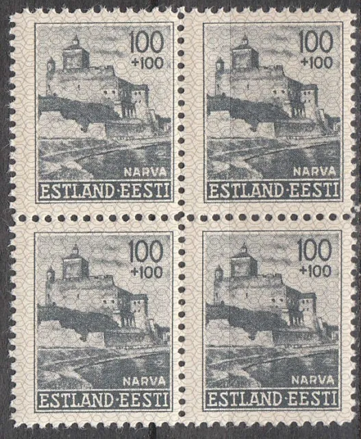 Stamp Germany Estland Mi 09 Sc NB6 Block 1941 WWII Estonia Occupation Narva MNH