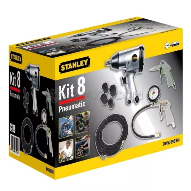 Stanley Kit 8 Pièces Accessoires Pneumatiques Compresseur D'air Visseuse