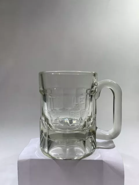 Vintage Triple XXX Root Beer Soda Glass Mug 4 1/2” Embossed - Makes Thirst A Joy