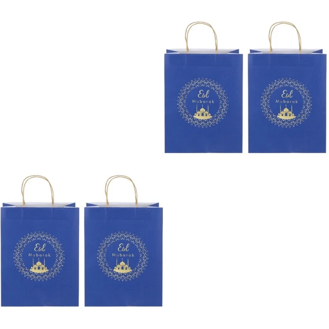 Eid al- 4 Pcs Ramadan Mubarak Treat Bags Eid Gift Wrapping Ramadan Candy