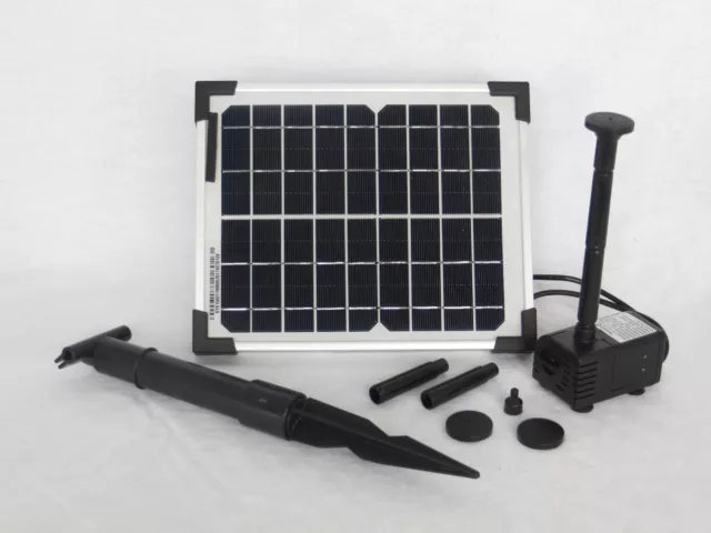 SOLAR TEICHPUMPE 5W 330l/h Solarpumpe Gartenteich Springbrunnen Pumpe