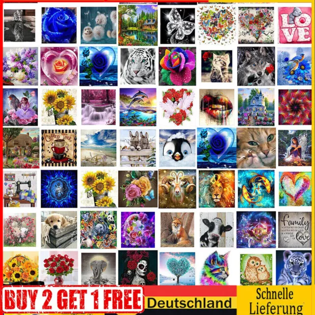 5D Diamond Painting Full Diamant Kreuzstich Stickerei Malerei Blumen Bilder Deko