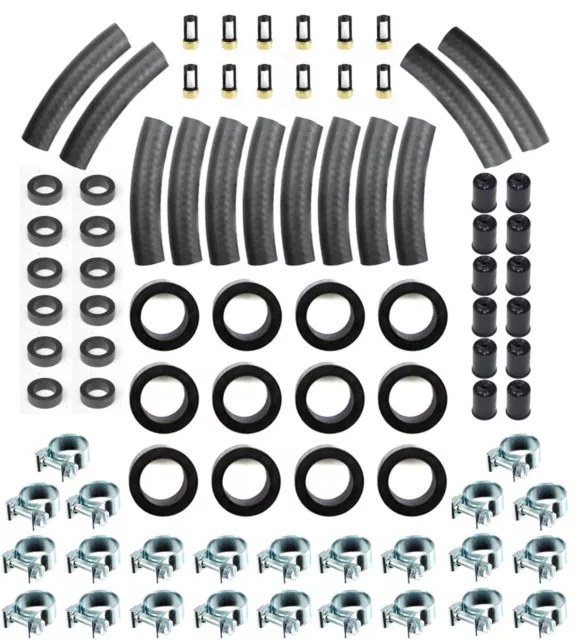 Fuel Injector Repair Kit for 1984-1991 Jaguar XJS V12 Hoses, seals, pintle caps