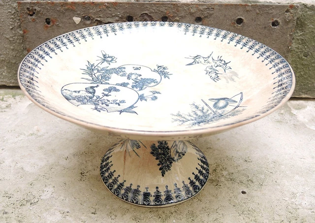 Ancien Compotier en Céramique Longwy-Japonais
