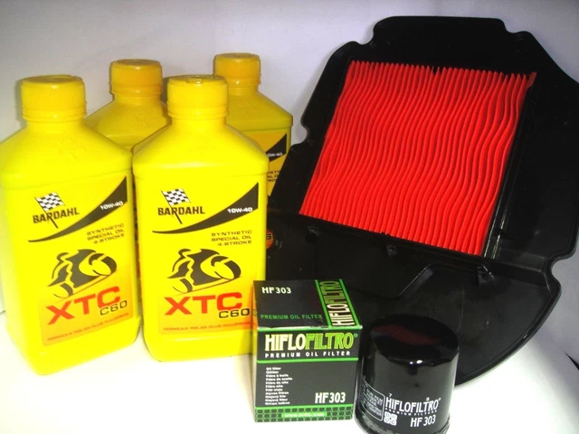 Pack Révision Filtre Huile + Filtre Air + Bougies Pour Honda VTR 1000 Firestorm 1997-2006