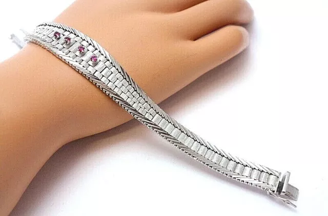 78. klassisches " 70er Jahre " Rubin Armband Vintage Silberarmband 800er Silber
