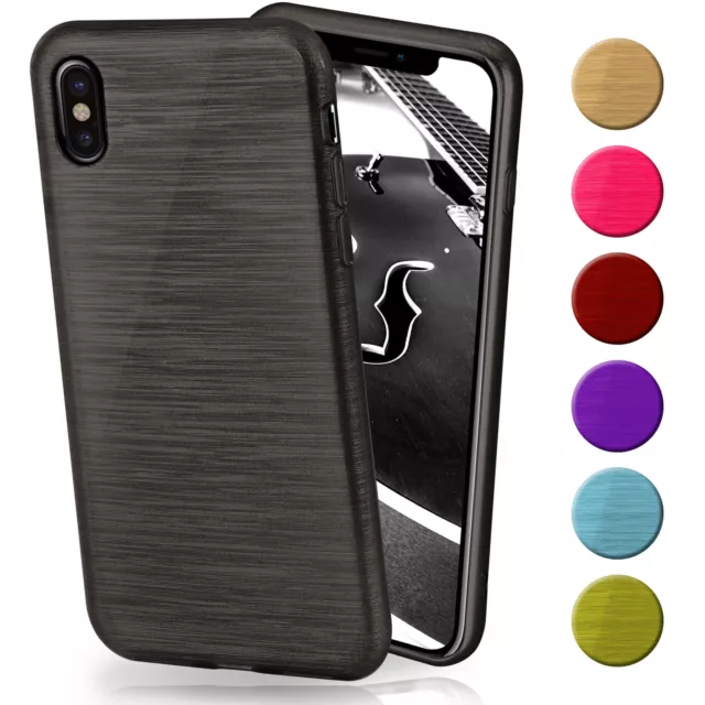 Hülle für Apple iPhone XS / iPhone X Case Cover Silikon Schutzhülle TPU Brushed