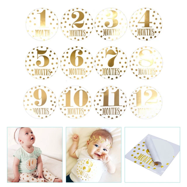 12 pz Adesivo Pietra Milestone Mensile Antisporco Bambino