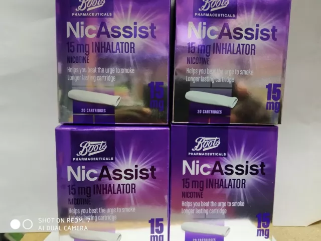 NICASSIST INALATORE 4 SCATOLE 80 CARTUCCE 15mg NICOTINA SCADENZA MARZO 2025 NUOVO