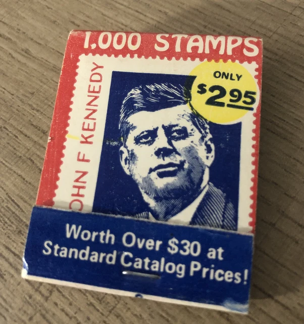 1960S JOHN F. Kennedy JFK Matchbook 1,000 Stamps Post Office Matchbook