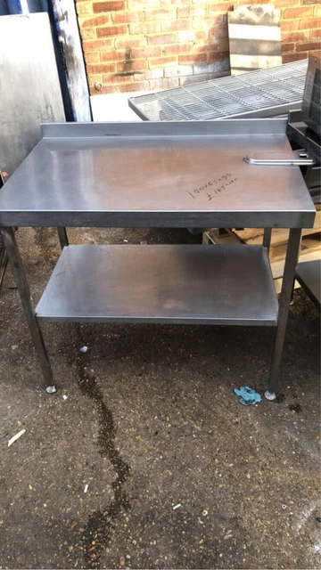Table work top work bench 2 step heavy duty Stainless steel 100 cm