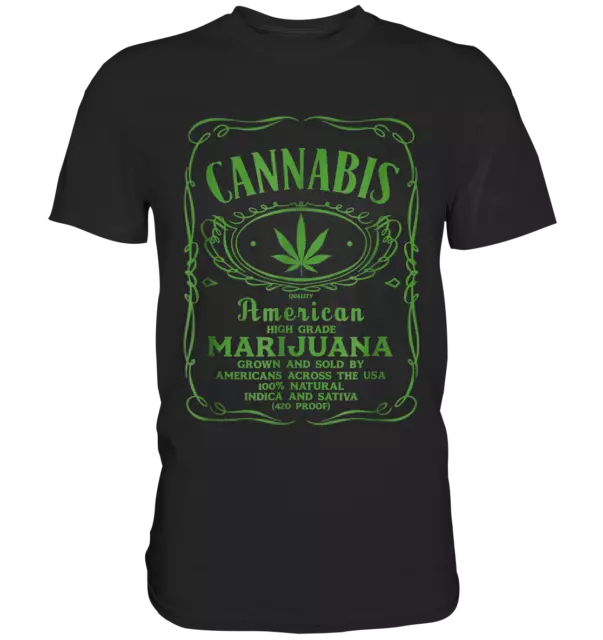 Cannabis Marihuana T-Shirt | Stoner Pot Weed Kiffer THC Hanf Gras Geschenk