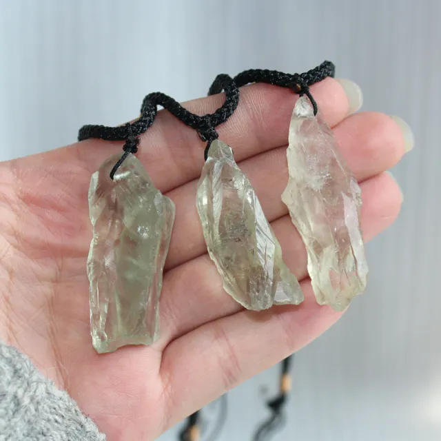 Natural Quartz Crystal Rock Stone Pendant Chakra Pendulum Necklace Healing Reiki 11