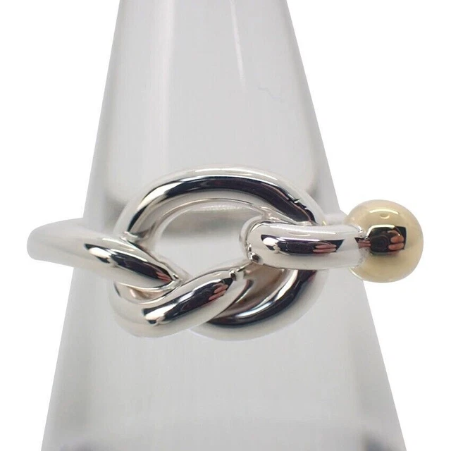 [Usato] Anello combinato nodo d'amore TIFFANY 925/750 misura USA 3,5 [g82-90]