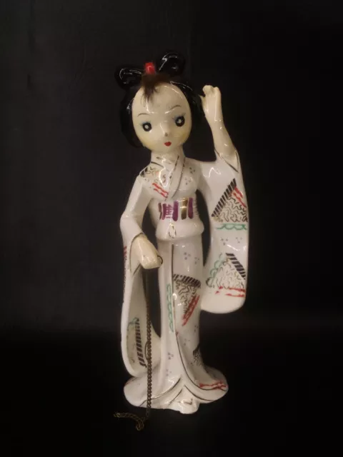 Vintage Japanese women porcelain figurine Rare Statue