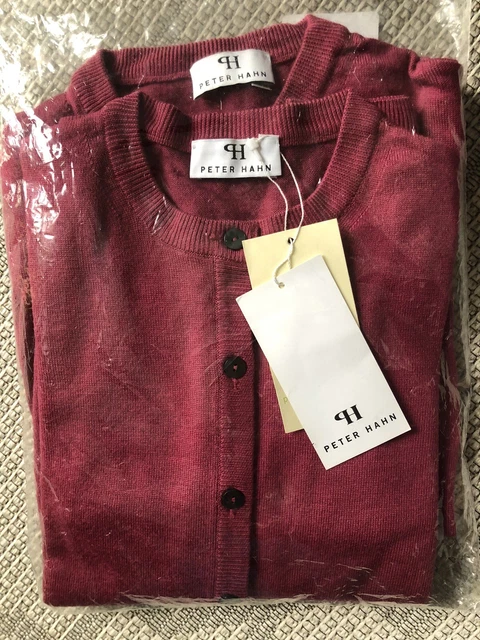 Ensemble Pull Et Gilet En Maille Laine Rose PETER HAHN Taille 40 - Occasion Très Bon état
