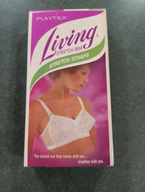 1971 PLAYTEX LIVING BRA 34A #159 WHITE LACE CUP VINTAGE LINGERIE