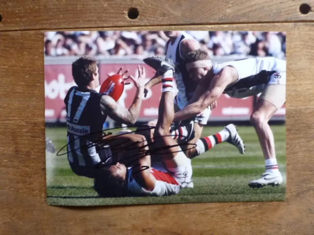 Dayne Beames Hand Signed Collingwood Magpies 7X5 Photo