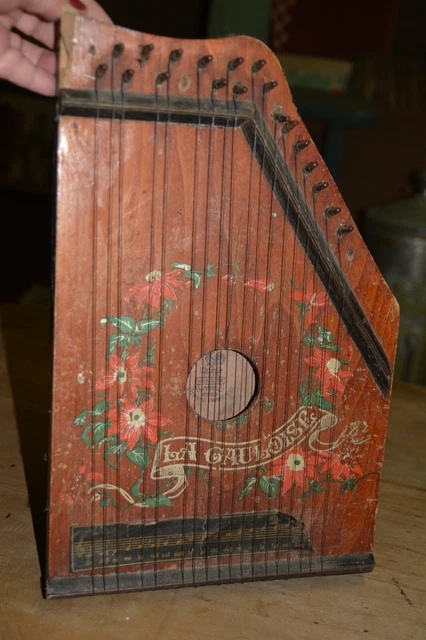 Cithare Ancienne La Gauloise - Instrument De Musique Vintage - Occasion