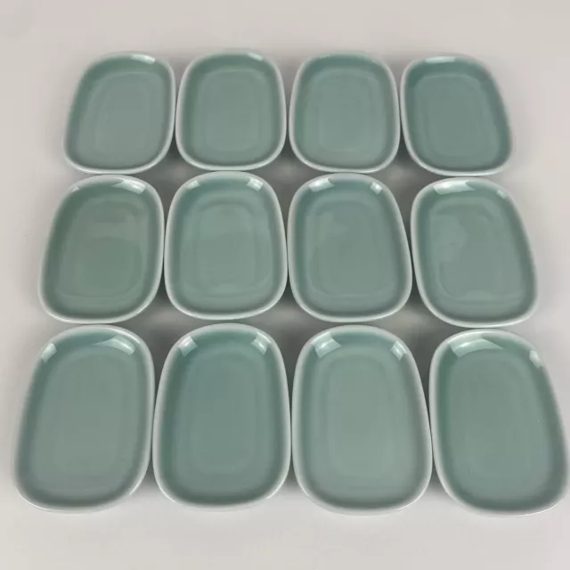 Lot of 12 DELTA AIRLINES ALESSI Small/Mini Asian Plate 3.5" x 2.5" Green NEW