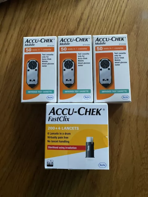 Accu-Chek Mobile Cassette - Pack of 3X50 Tests 150 In Total. Exp 02/25
